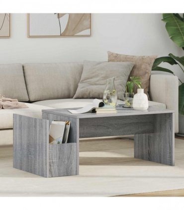 vidaXL Coffee Table Grey Sonoma 90 x 45 x 35 cm Engineered Wood