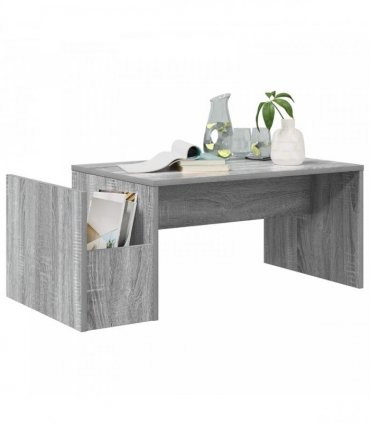 vidaXL Coffee Table Grey Sonoma 90 x 45 x 35 cm Engineered Wood