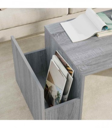vidaXL Coffee Table Grey Sonoma 90 x 45 x 35 cm Engineered Wood