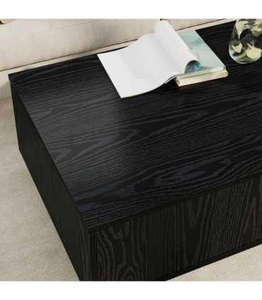 vidaXL Coffee Table Black Oak 95 x 55 x 31 cm Engineered Wood