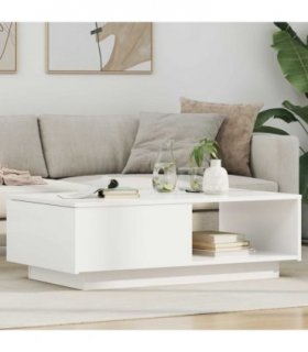 vidaXL Coffee Table with Drawer White 95 x 55 x 31 cm Engineered Wood