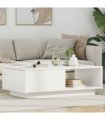 vidaXL Coffee Table with Drawer White 95 x 55 x 31 cm Engineered Wood