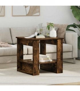 vidaXL Coffee Table Smoked Oak 51 x 50 x 50 cm Engineered Wood