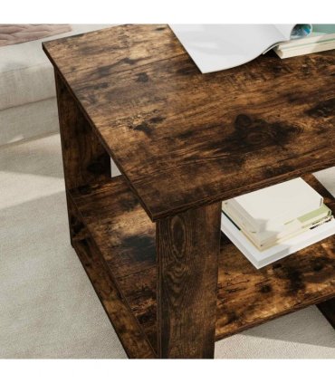 vidaXL Coffee Table Smoked Oak 51 x 50 x 50 cm Engineered Wood
