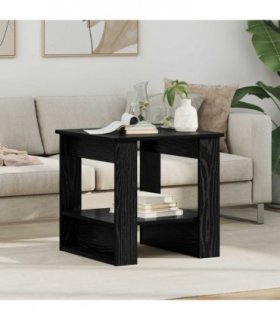 vidaXL Coffee Table Black Oak 51 x 50 x 50 cm Engineered Wood