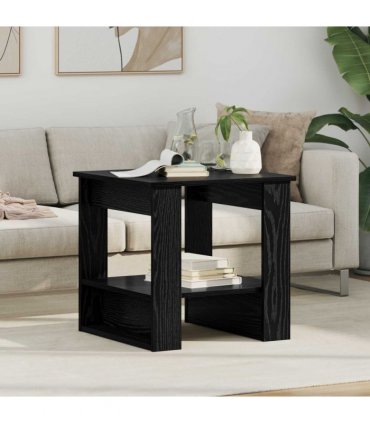 vidaXL Coffee Table Black Oak 51 x 50 x 50 cm Engineered Wood