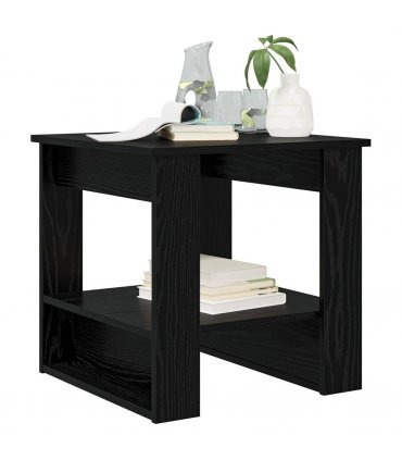 vidaXL Coffee Table Black Oak 51 x 50 x 50 cm Engineered Wood