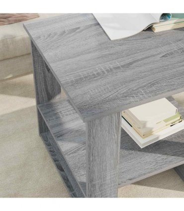 vidaXL Coffee Table Grey Sonoma 51 x 50 x 50 cm Engineered Wood