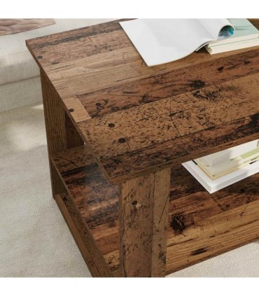 vidaXL Coffee Table Old Wood 72 x 50 x 50 cm Engineered Wood
