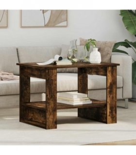 vidaXL Coffee Table Smoked Oak 72 x 50 x 50 cm Engineered Wood