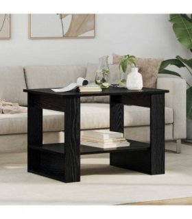 vidaXL Coffee Table Black Oak 72 x 50 x 50 cm Engineered Wood