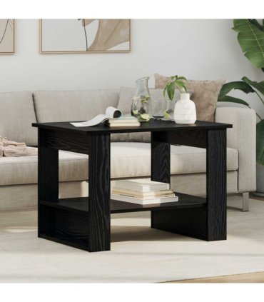 vidaXL Coffee Table Black Oak 72 x 50 x 50 cm Engineered Wood