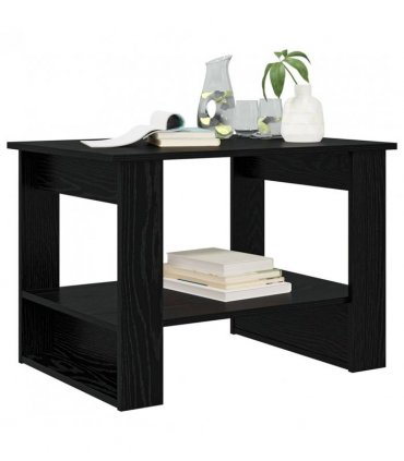 vidaXL Coffee Table Black Oak 72 x 50 x 50 cm Engineered Wood