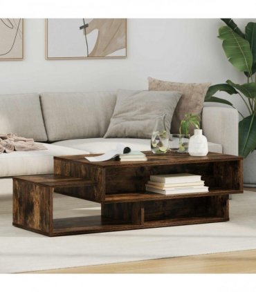 vidaXL Coffee Table Smoked Oak 105 x 50 x 32.5 cm Engineered Wood