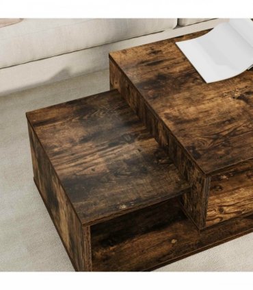 vidaXL Coffee Table Smoked Oak 105 x 50 x 32.5 cm Engineered Wood