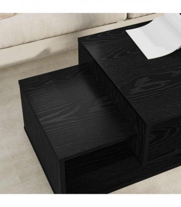 vidaXL Coffee Table Black Oak 105 x 50 x 32.5 cm Engineered Wood