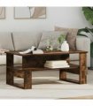vidaXL Coffee Table Smoked Oak 90 x 50 x 40 cm Engineered Wood