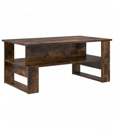 vidaXL Coffee Table Smoked Oak 90 x 50 x 40 cm Engineered Wood