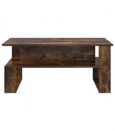 vidaXL Coffee Table Smoked Oak 90 x 50 x 40 cm Engineered Wood