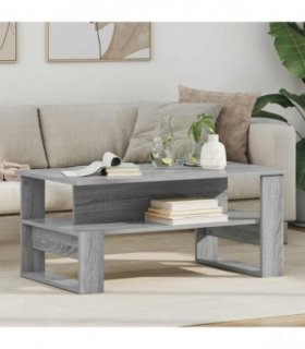 vidaXL Coffee Table Grey Sonoma 90 x 50 x 40 cm Engineered Wood