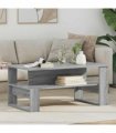 vidaXL Coffee Table Grey Sonoma 90 x 50 x 40 cm Engineered Wood