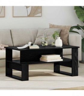 vidaXL Coffee Table Black Oak 90 x 50 x 40 cm Engineered Wood
