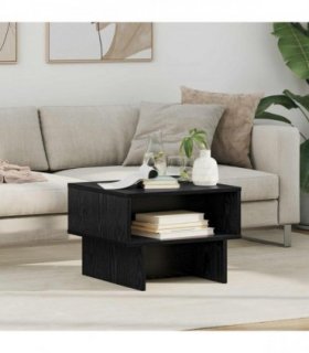 vidaXL Coffee Table Black Oak 48 x 46 x 35 cm Engineered Wood