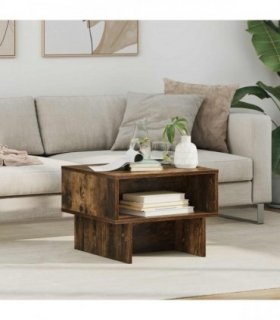 vidaXL Coffee Table Smoked Oak 48 x 46 x 35 cm Engineered Wood