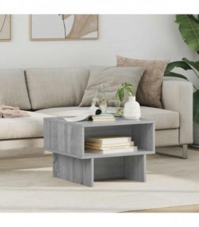 vidaXL Coffee Table Grey Sonoma 48 x 46 x 35 cm Engineered Wood