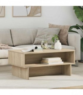 vidaXL Coffee Table Sonoma Oak 80 x 46 x 35 cm Engineered Wood