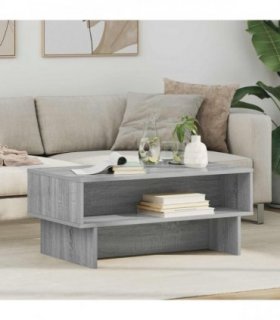 vidaXL Coffee Table Grey Sonoma 80 x 46 x 35 cm Engineered Wood
