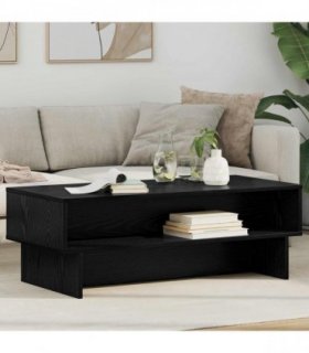 vidaXL Coffee Table Black Oak 100 x 46 x 35 cm Engineered Wood