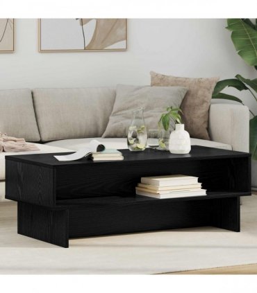 vidaXL Coffee Table Black Oak 100 x 46 x 35 cm Engineered Wood