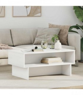 vidaXL Coffee Table White 80 x 46 x 35 cm Engineered Wood