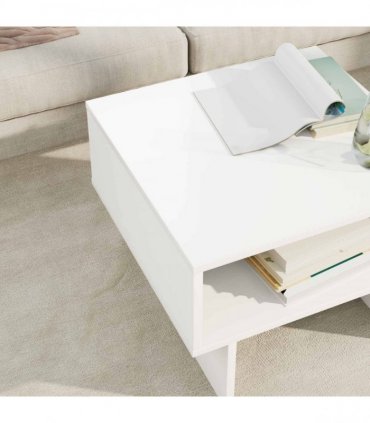 vidaXL Coffee Table White 48 x 46 x 35 cm Engineered Wood