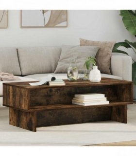 vidaXL Coffee Table Smoked Oak 100 x 46 x 35 cm Engineered Wood