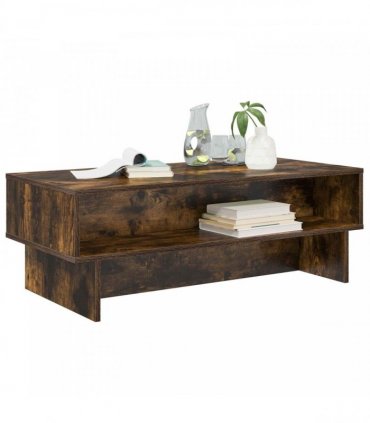 vidaXL Coffee Table Smoked Oak 100 x 46 x 35 cm Engineered Wood