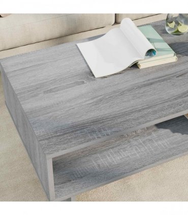 vidaXL Coffee Table Grey Sonoma 100 x 46 x 35 cm Engineered Wood