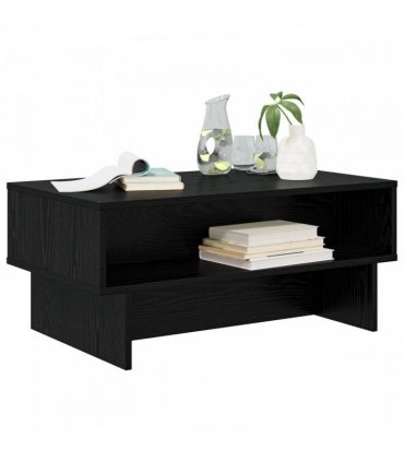 vidaXL Coffee Table Black Oak 80 x 46 x 35 cm Engineered Wood