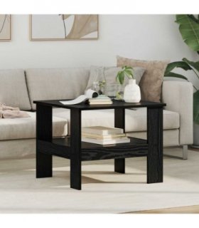 vidaXL Coffee Table Black Oak 57 x 55 x 45 cm Engineered Wood