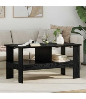 vidaXL Coffee Table Black Oak 90 x 50 x 45 cm Engineered Wood