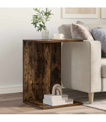 vidaXL Side Table Smoked Oak 45 x 40 x 62.5 cm Engineered Wood — V0672068528