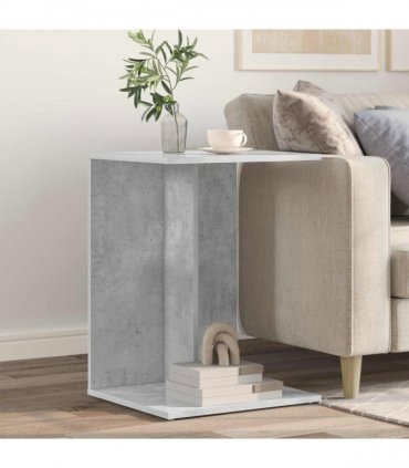 vidaXL Side Table Concrete Grey 45 x 40 x 62.5 cm Engineered Wood — V0672068529