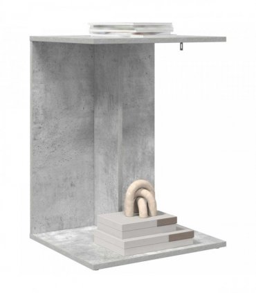 vidaXL Side Table Concrete Grey 45 x 40 x 62.5 cm Engineered Wood — V0672068529