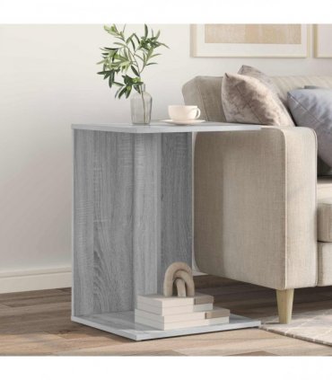 vidaXL Side Table Grey Sonoma 45 x 40 x 62.5 cm Engineered Wood — V0672068531