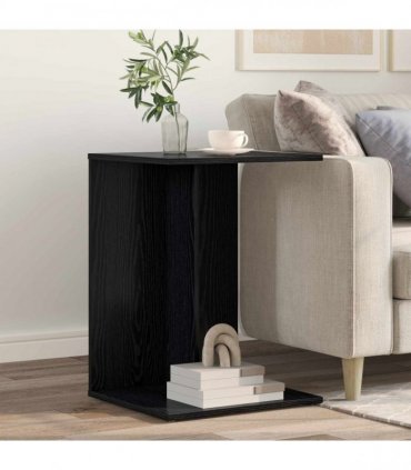 vidaXL Side Table Black Oak 45 x 40 x 62.5 cm Engineered Wood — V0672068533