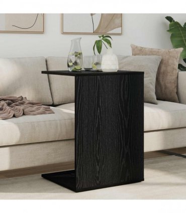 vidaXL Side Table Black Oak 45 x 40 x 62.5 cm Engineered Wood — V0672068533