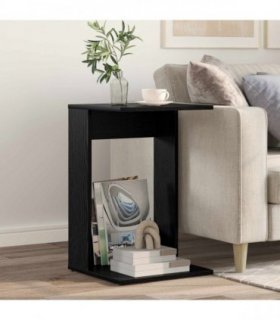 vidaXL Side Table Black Oak 40 x 38 x 62.5 cm Engineered Wood