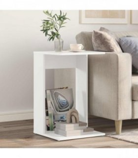 vidaXL Side Table White 40 x 38 x 62.5 cm Engineered Wood