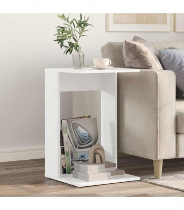 vidaXL Side Table White 40 x 38 x 62.5 cm Engineered Wood